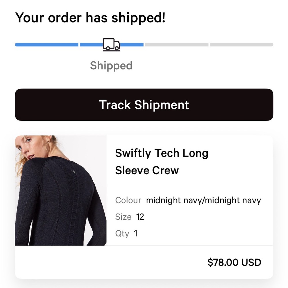 lululemon athletica Swiftly Tech Long Sleeve Crew - Midnight Navy